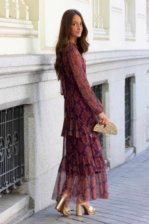 Vestido Medeot burdeos