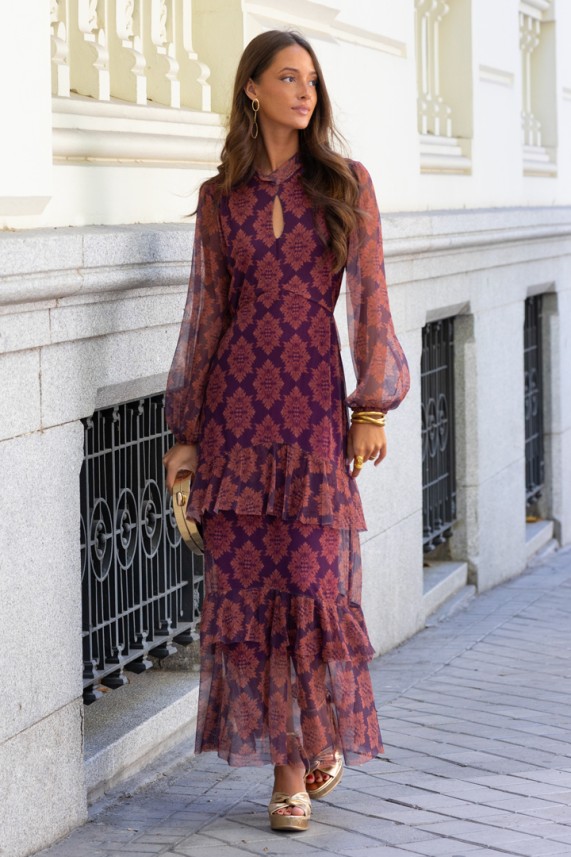 Vestido Medeot burdeos