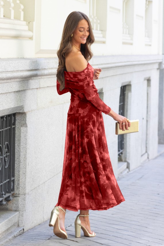 Vestido Oxter teja