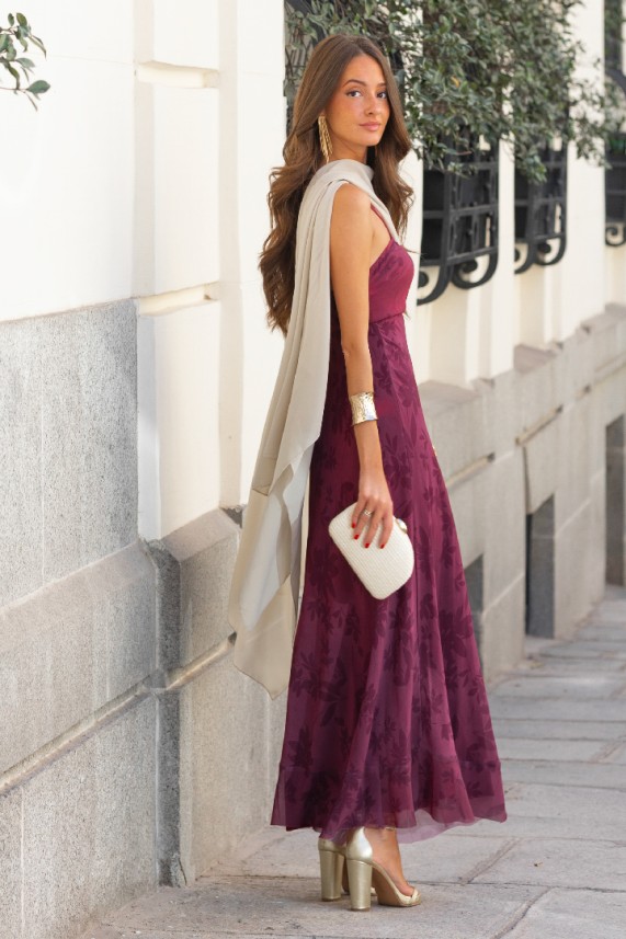 Vestido Bevort burdeos