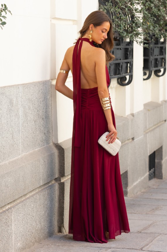 Vestido Mattia burdeos