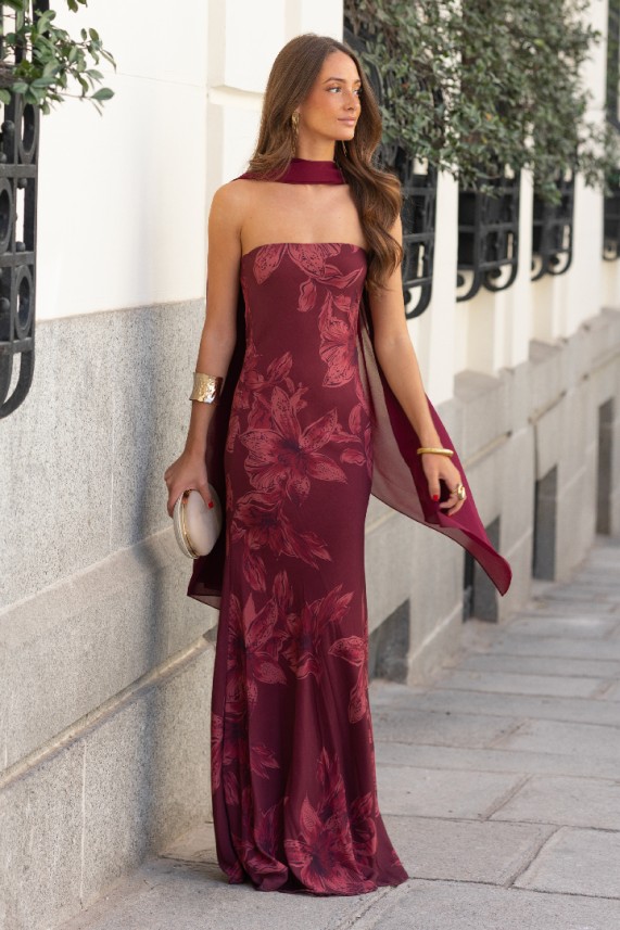 Vestido Blayde burdeos