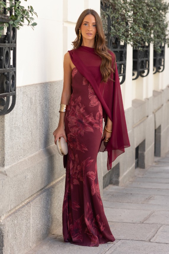 Vestido Blayde burdeos
