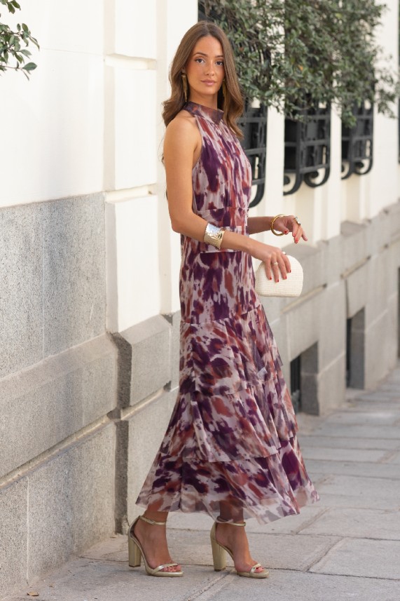 Vestido Bihan buganvilla