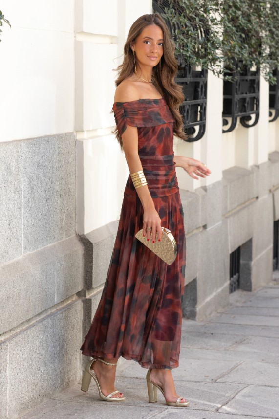Vestido Joris burdeos