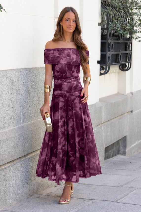 Vestido Joris buganvilla
