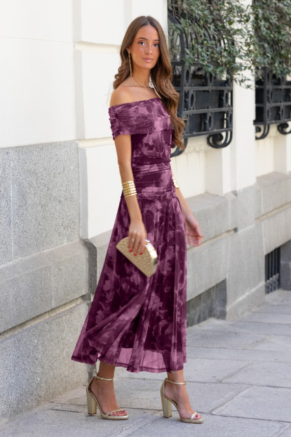 Vestido Joris buganvilla