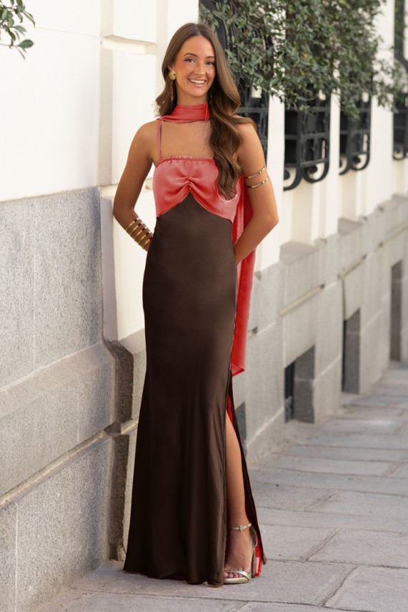 Vestido Wollaston marrón