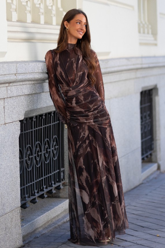 Vestido Barale marrón