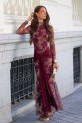 Vestido Carlotta burdeos