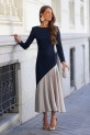 Vestido Jelena azul-beige