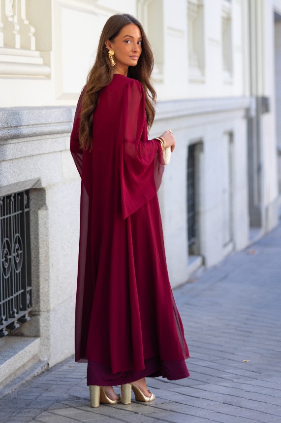 Vestido Molens burdeos