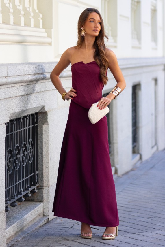 Vestido Molens burdeos