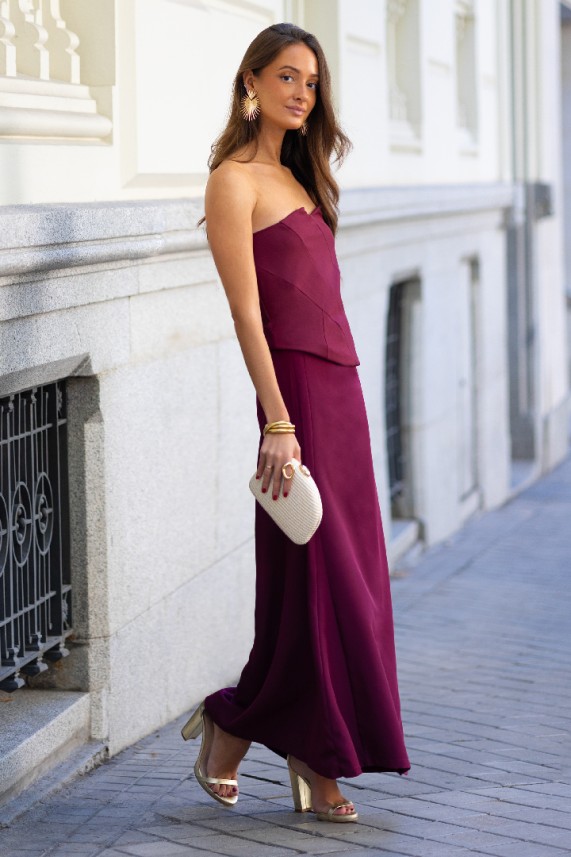 Vestido Molens burdeos