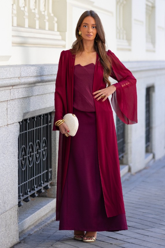 Vestido Molens burdeos