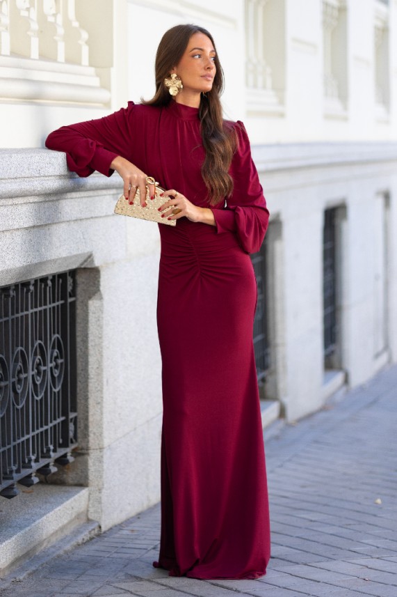 Vestido Quagli burdeos