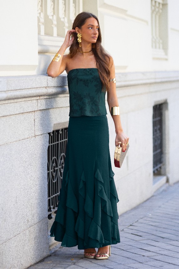 Top Ellons verde botella