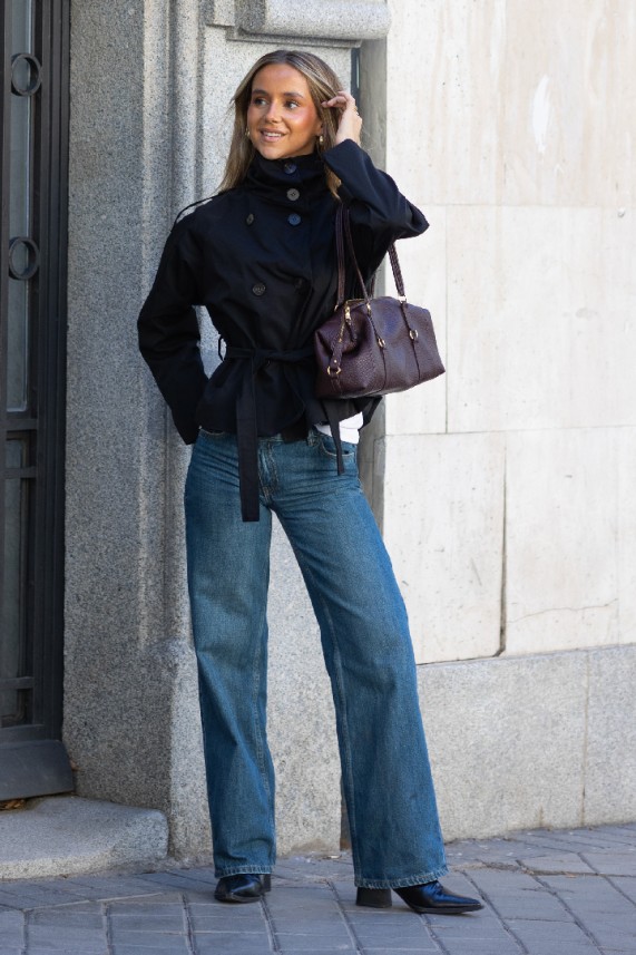 Gabardina Quinty negro