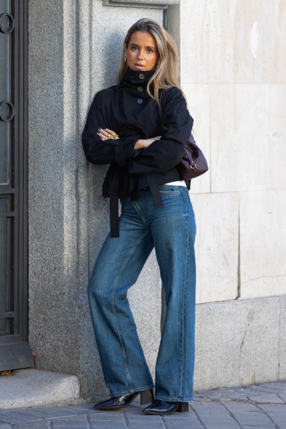 Gabardina Quinty negro