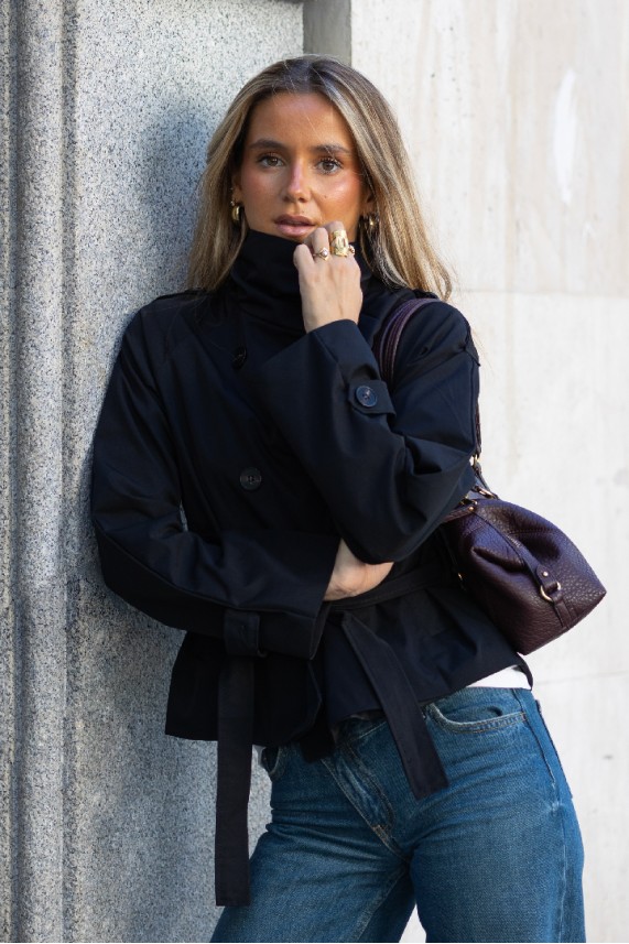 Gabardina Quinty negro