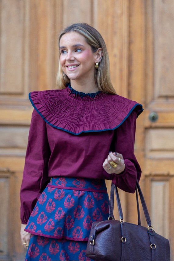 Falda Yacine azul