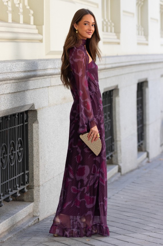 Vestido Spaffel berenjena