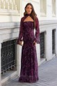 Vestido Spaffel berenjena