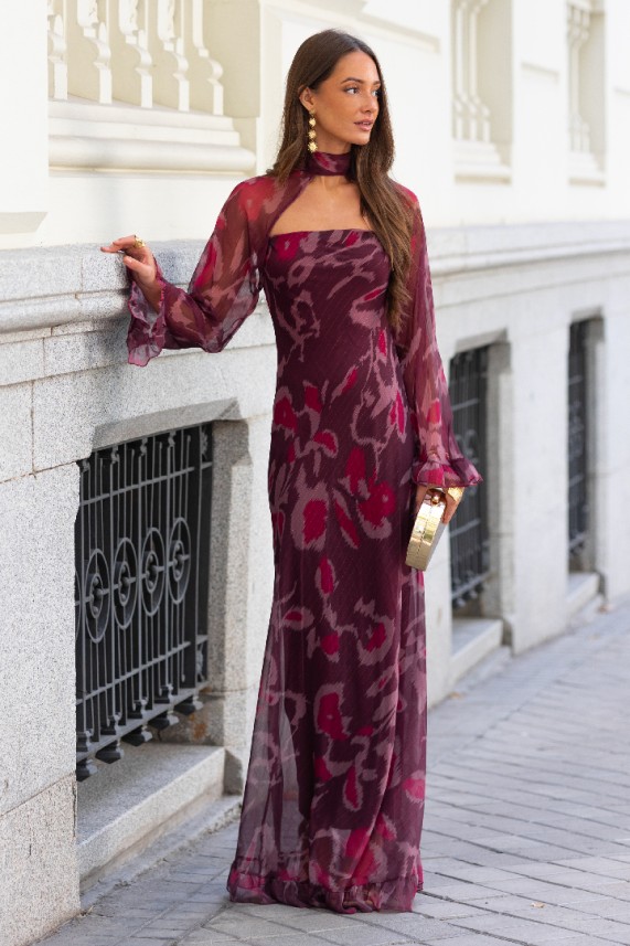 Vestido Spaffel burdeos