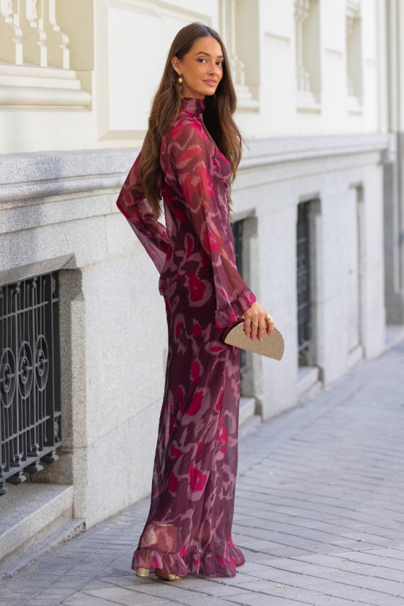 Vestido Spaffel burdeos