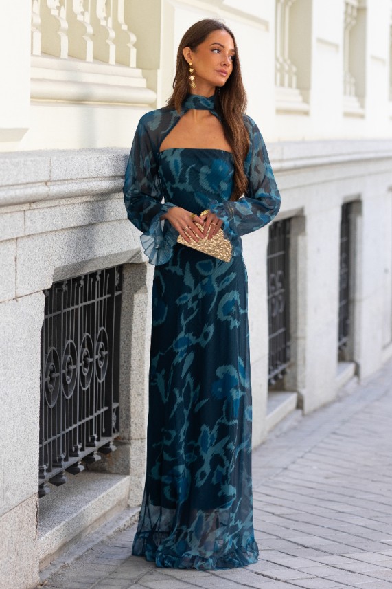 Vestido Spaffel azul cobalto