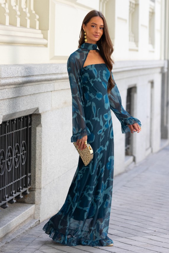 Vestido Spaffel azul cobalto