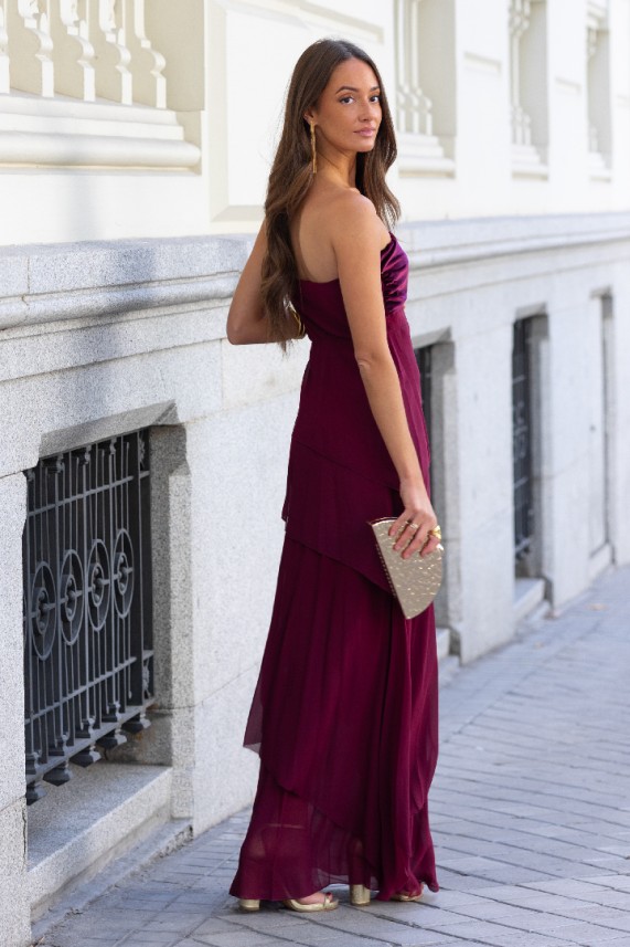 Vestido Lyson burdeos