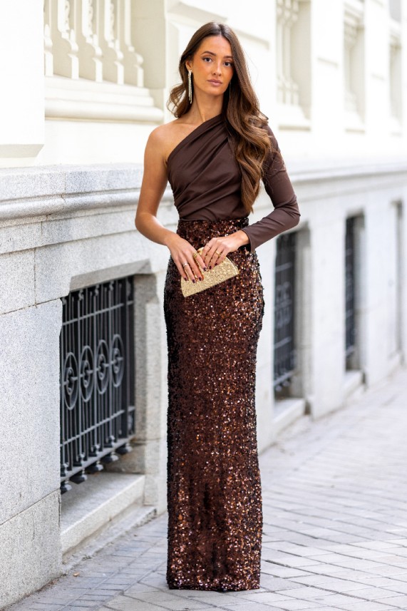 Falda Brenta marrón