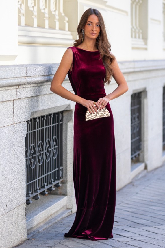 Vestido Bianche burdeos
