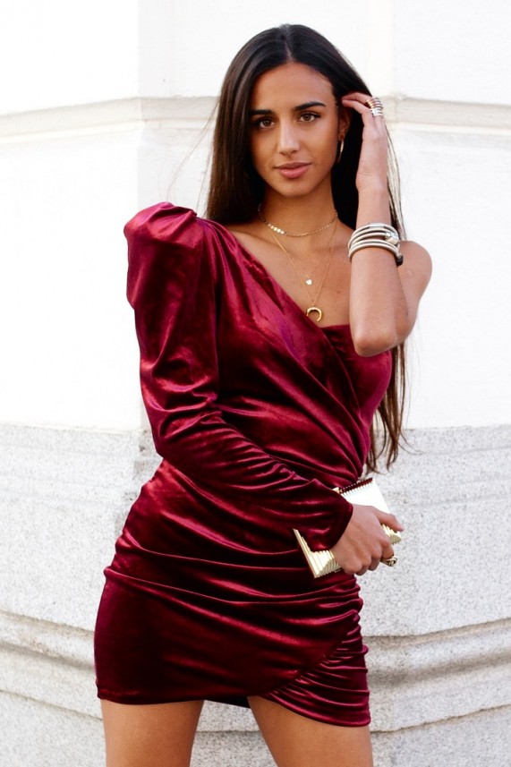 Vestido Fontane burdeos